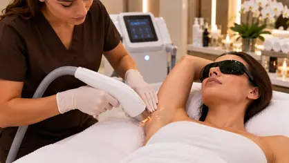 Trattamento professionale di epilazione laser